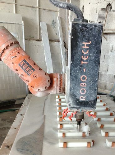 Robotic stone cutting and marble processing