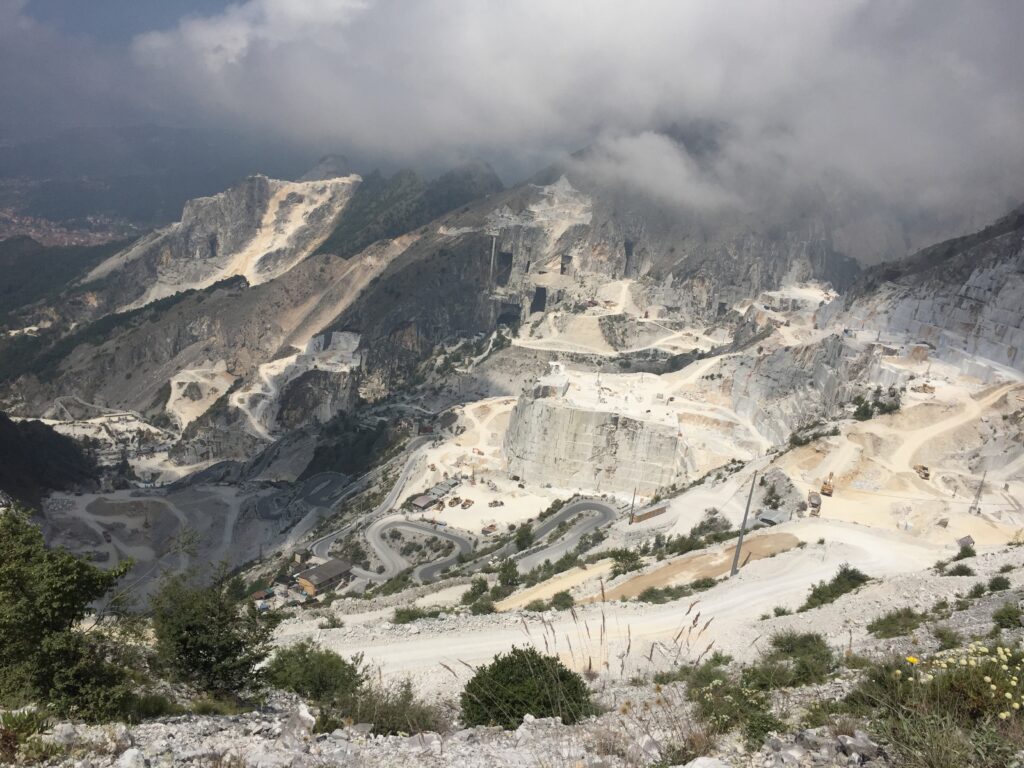 Carrara marble quarry in the Apuan Alps — reference photograph